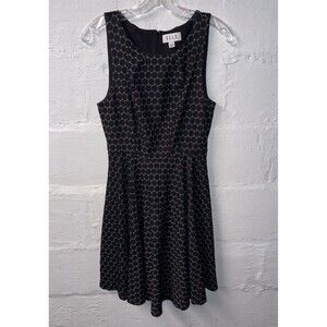 ELLE Sleeveless Geometric Fit & Flare Dress Women’s XS